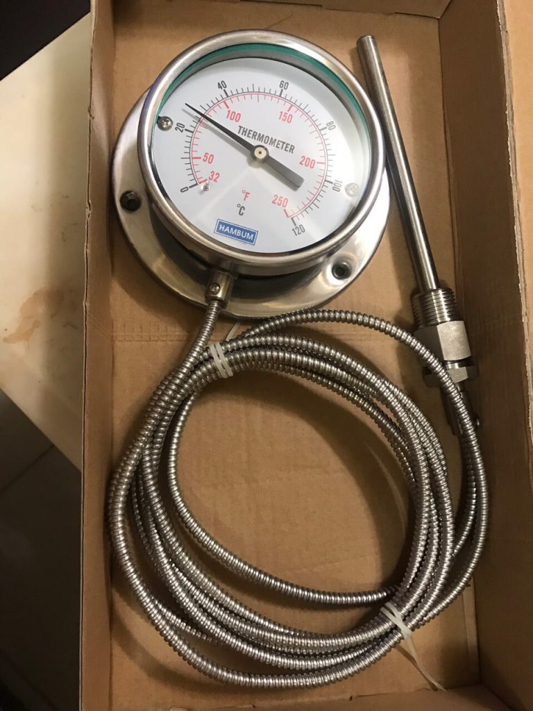 Đồng hồ đo nhiệt độ dây 3m, 0-120oC, chân que đo 150mm