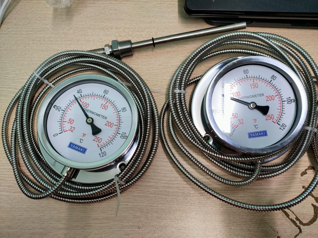 Đồng hồ đo nhiệt độ dây 3m, 0-120oC, chân que đo 150mm