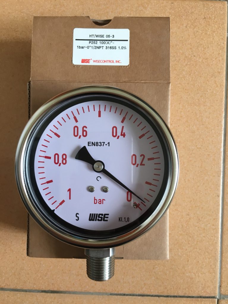 Đồng hồ áp wise P252 100A -1 - 0 bar