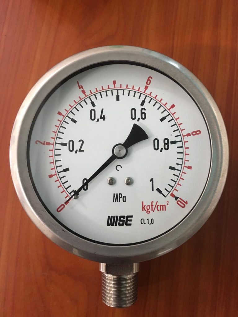 Đồng hồ đo áp suất wise P255 100A 10 BAR