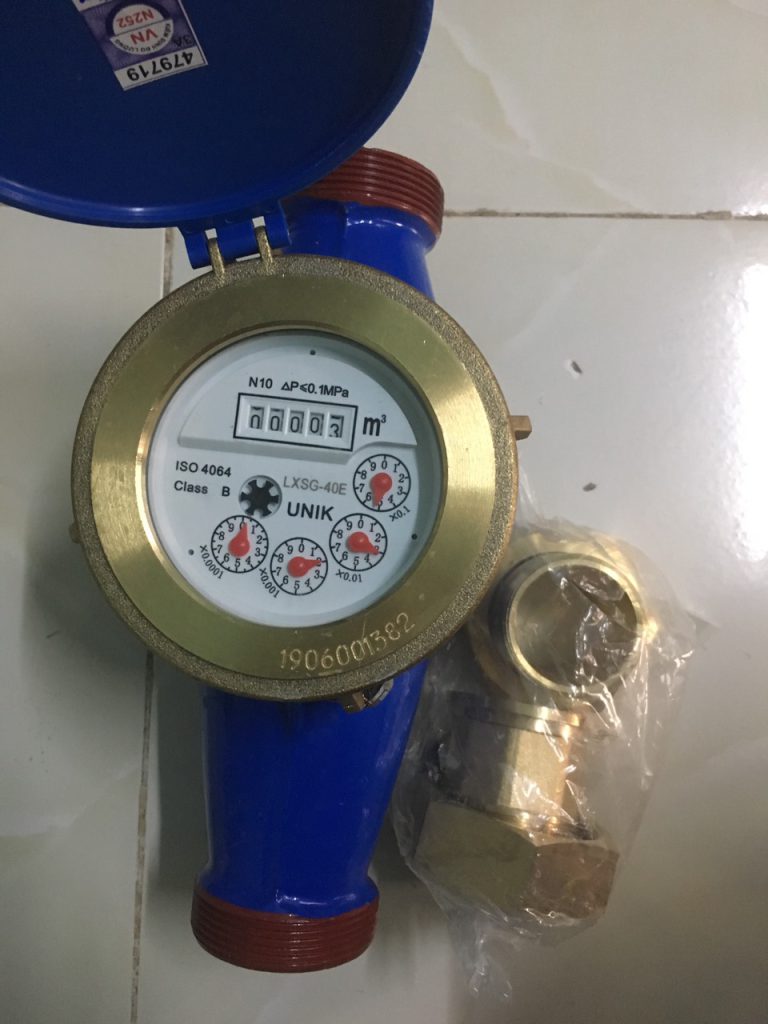 Đồng hồ nước lắp ren UNIK Đài Loan Dn40
