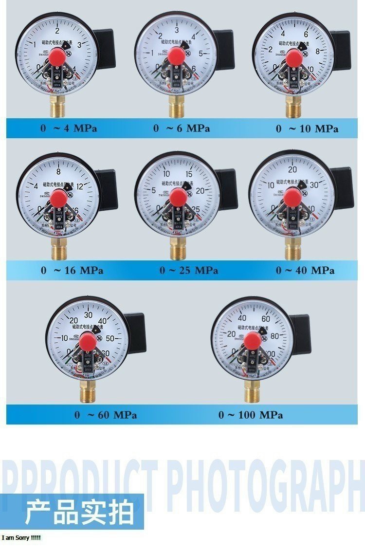 Đồng hồ áp 3 kim có tiếp điểm điện vỏ thép