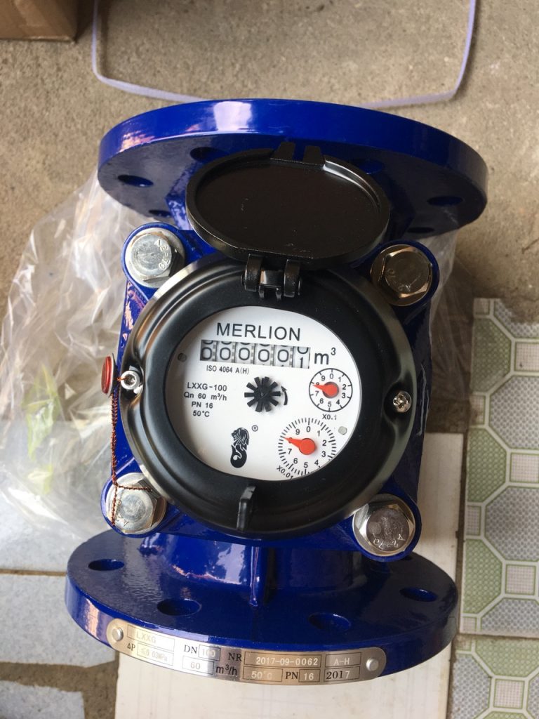 Đồng hồ đo nước thải dạng cơ Merlion