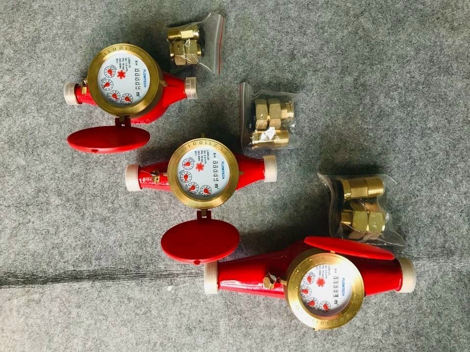 Đồng hồ đo nước nóng nối ren DN20 Flowtech malaysia