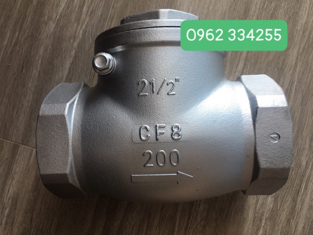 Van 1 chiều inox DN65 nối ren CF8M