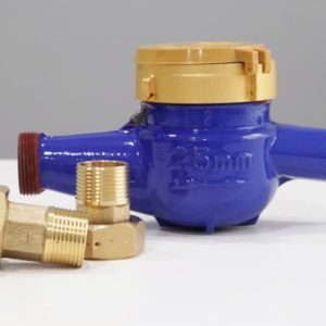 Đồng hồ nước FUDA DN25 làm hoàn toàn từ gang có racco đồng