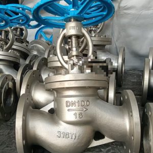 Van cầu hơi inox mặt bích DN100| Van cầu hơi yên ngựa inox DN100