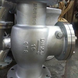 Van 1 chiều lá lật mặt bích inox DN150