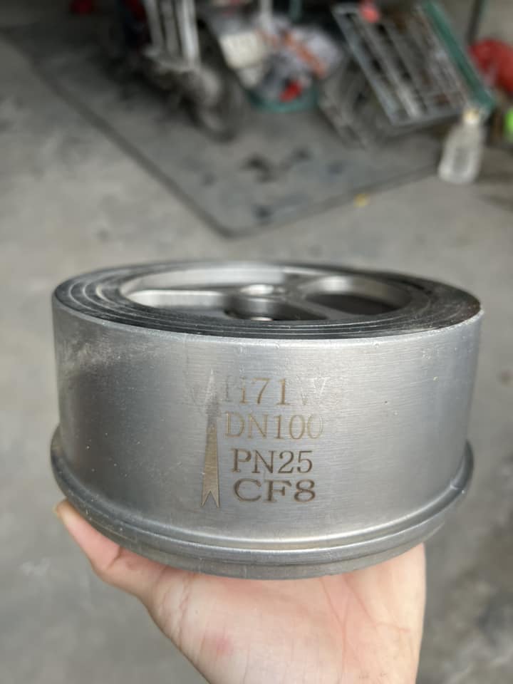 Van 1 chiều cối inox model H71 Dn100 PN25