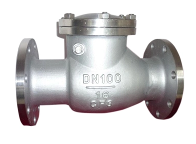 Van 1 chiều lá lật mặt bích inox DN125