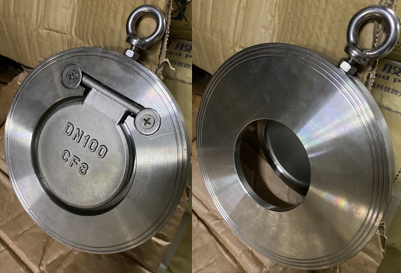 Van 1 chiều dạng treo inox DN100