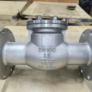 Van 1 chiều lá lật mặt bích inox DN100