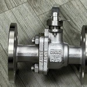 Van bi mặt bích inox tay gạt DN32 PN16